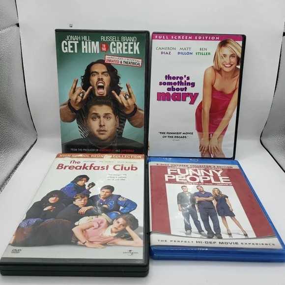 MGM Other - 4 Comedy Dvd Blu-ray Lot Breakfast Club Get him to the Greek Funny People